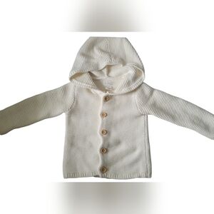 100% organic cream cotton cardigan size 24 mos